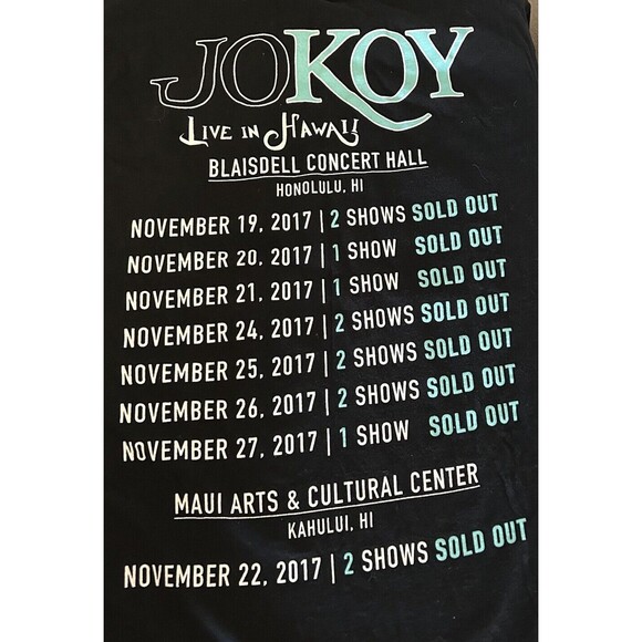 Jo Koy Men’s Large Black T-Shirt "Live in Hawaii" 2017 Tour-00079 - Picture 3 of 7